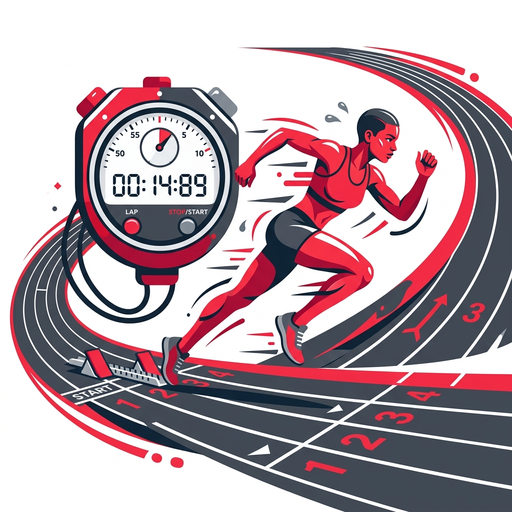 Running track speed graphic